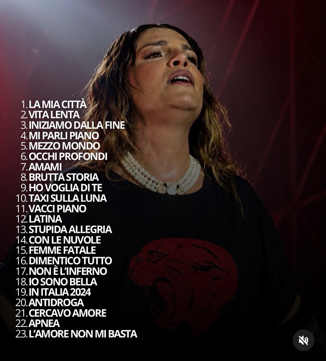 ilSanremo2023's tweet photo. La scaletta del tour estivo di #Emma! https://t.co/8uBHtuFJ0N