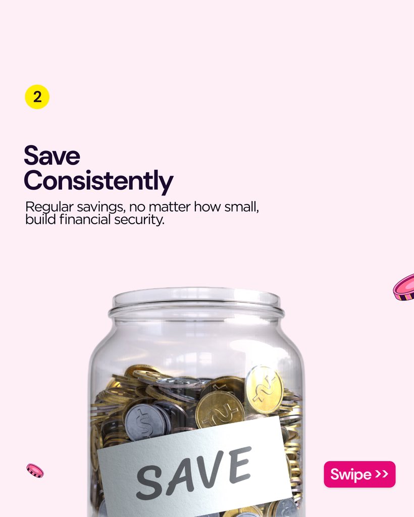 1appOnline's tweet photo. Save Consistently
Regular savings, no matter how small, build financial security.
Consistency > Amount.
#1app #SavingTips https://t.co/jCK1u97ySL