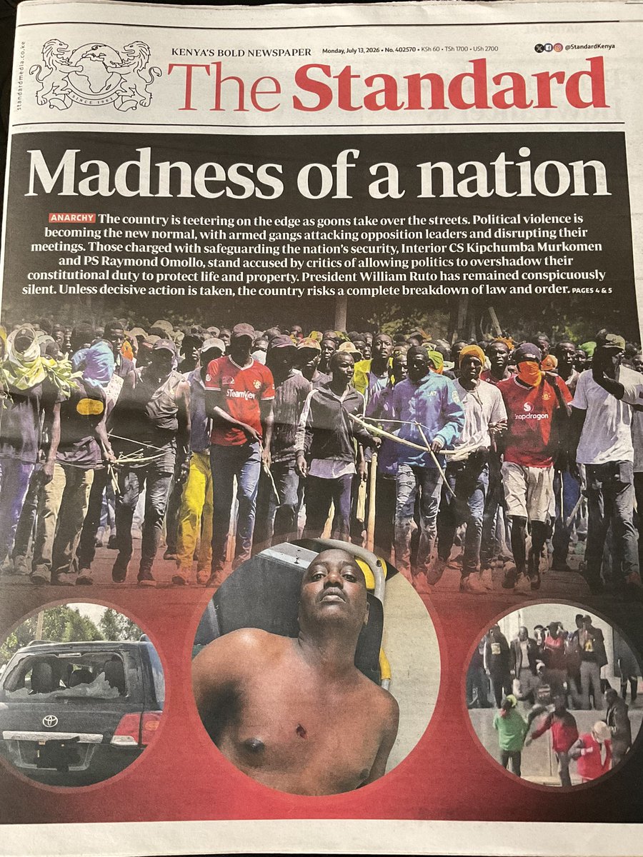 DonaldBKipkorir's tweet photo. Those sponsoring, financing & enabling political goons may get excited for the moment even when they are destroying our national rubric. But they must remember that History teaches he’s a lesson: One day, they will all face justice. The Wheels of Justice grind slow, but they grind exceedingly fine.

History also records dereliction of constitutional duty by @NPSOfficial_KE , @IEBCKenya & NIS …. 

HISTORY IS NOT KIND TO COWARDS WHO REFUSE TO STAND FOR THE TRUTH & THE LAW!