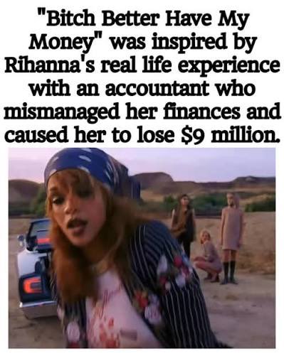 FentyxBTS's tweet photo. @plasticonsofa @scorpiotraction @_BayBey Nobody was saying that lol iN the MV it literally says it’s about her accountant but whatever helps yall sleep at night https://t.co/SBrI6v9zSX