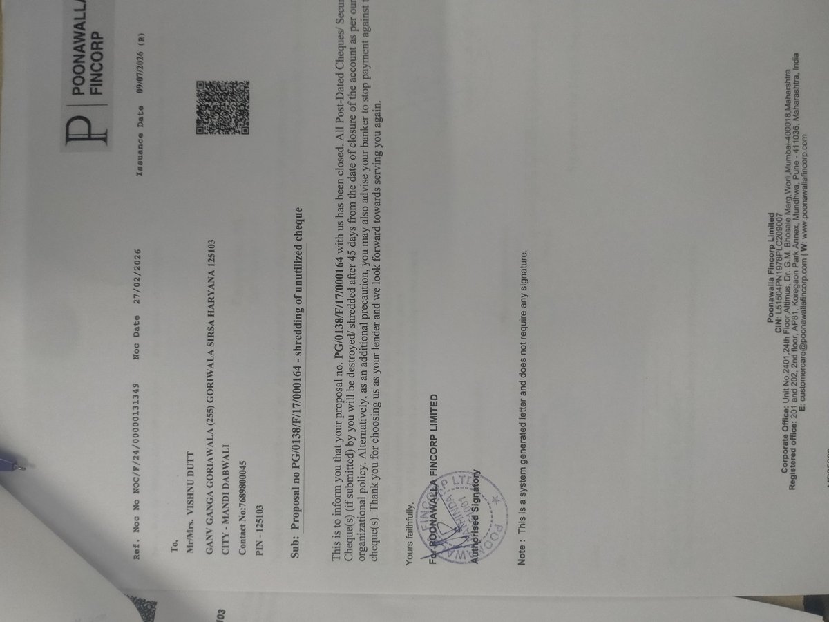 AtomyGoyal's tweet photo. @poonawallafinco Name VISHNU DUTT 
Account 20091757157
Poonwala fincorp 
PG/0138/F/17/000164
Update My CIBIL report 
PAN AZHPD1619A
Plz ACCOUNT SOLD REMOVE kre My credit report or Cibil Ko gamil kro ki ACCOUNT SOLD REMOVE kre
Regtion no C-10275659-P7Z7
Complain 5 jun 2026
Abi tak https://t.co/jd0VGWnJQm