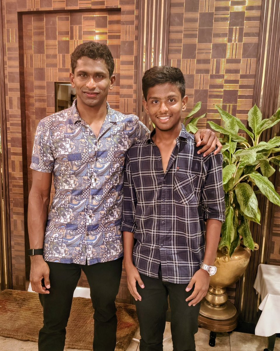 ZicoUnitedSc's tweet photo. An honour to share this moment with @swim_sajan . Wishing him nothing but success in the journey ahead. 💙 https://t.co/mGWZVr8wPy