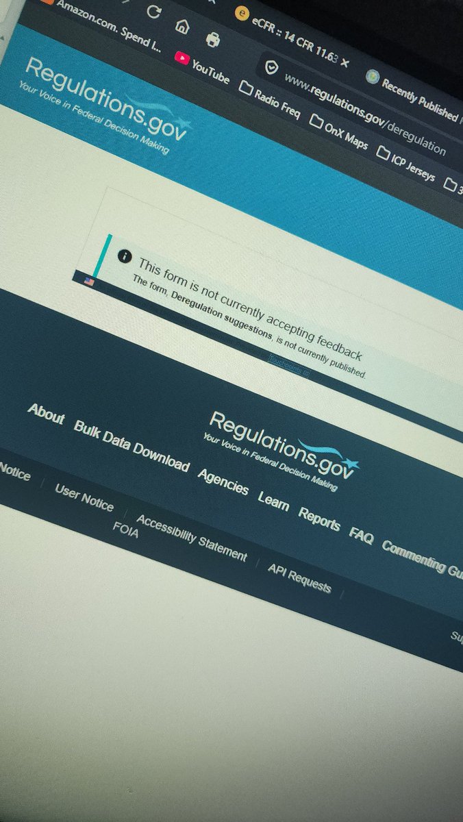 DoodleHowser's tweet photo. It seems that the @realDonaldTrump FAA has had it's deregulated recommendations forms turned off for a few years now. See, paramotor users have been trying to fix issues in the regulations for a long time but the FAA has locked it all up except for if you are a special interest. https://t.co/yIfhWfDjjI