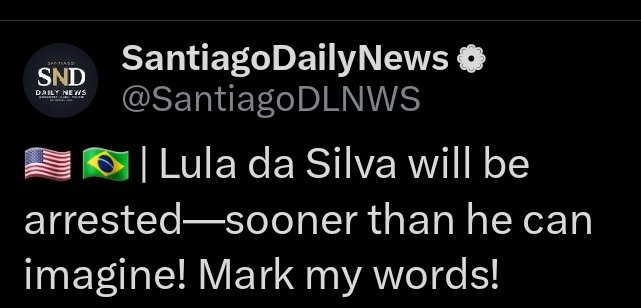 salomonti's tweet photo. "Lula será preso mais cedo do que ele imagina! marque minhas palavras" https://t.co/Pk6zvJYee6