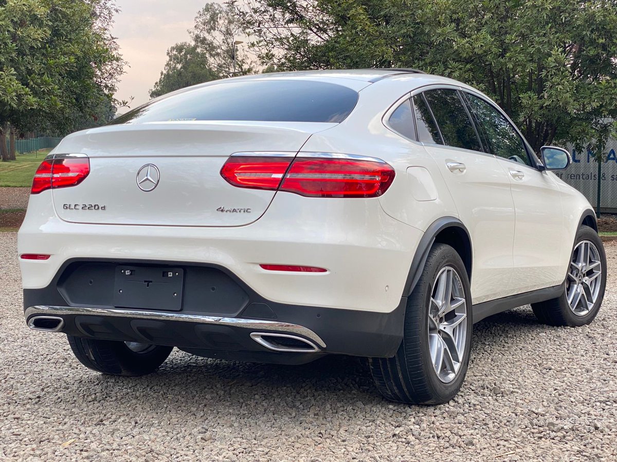 JaMtoka's tweet photo. - 2019 Mercedes Benz GLC220d Coupé 🇩🇪 (C253)
- KSh5.85 Million 
- Fuel Tank: 66L
- 13-18km/litre
- Mileage: 106,105km
- Auction Grade: 4B
- Location: Nairobi 🇰🇪
- +254733665551 (WhatsApp)
- michael@beyondtarmac.co.ke

- 2.2-litre 4-Cyl Turbocharged Diesel (Twin-Scroll Turbo)
- Engine Code: OM651 DE 22 LA
- 170bhp @ 3000-4200 rpm
- 400Nm @ 1400-2800 rpm
- 9 Speed AT (9G-TRONIC) with Paddle Shifters and Drive Modes:
√ Eco
√ Comfort 
√ Sport
√ Sport+
√ Individual 
- 4Matic AWD  with Variable Torque Distribution (45:55 Front/Rear Bias for Efficiency)

- 7 Airbags
- LED High Performance Headlights with Integrated LED Daytime Running Lights 
- Mercedes Benz Intelligent Drive:
√ 360° Camera
√ Head Up Display
√ Active Brake Assist 
√ Attention Assist 
√ Active Lane Keeping Assist 
√ Blind Stop Assist
√ Rear Cross Traffic Alert 
√ Adaptive High Beam Assist 
√ Parking Assist with Parktronic
√ PRE-SAFE System 
√ Adaptive Cruise Control (Distronic)
√ Traffic Sign Assist 
√ Crosswind Assist 

- 8.4" High-resolution COMAND Infotainment System 
- Navigation and Bluetooth Connectivity 
- Touch Controller on Centre Console
- Voice Control 
- Apple CarPlay and Android Auto 
- 2X USB-A Ports 
- 13-Speaker Burmester Premium Sound System 
- 590 Watts

- Alloy Wheels 
- Leather Seats 
- Panoramic Sunroof 
- Wing Mirror Blinkers