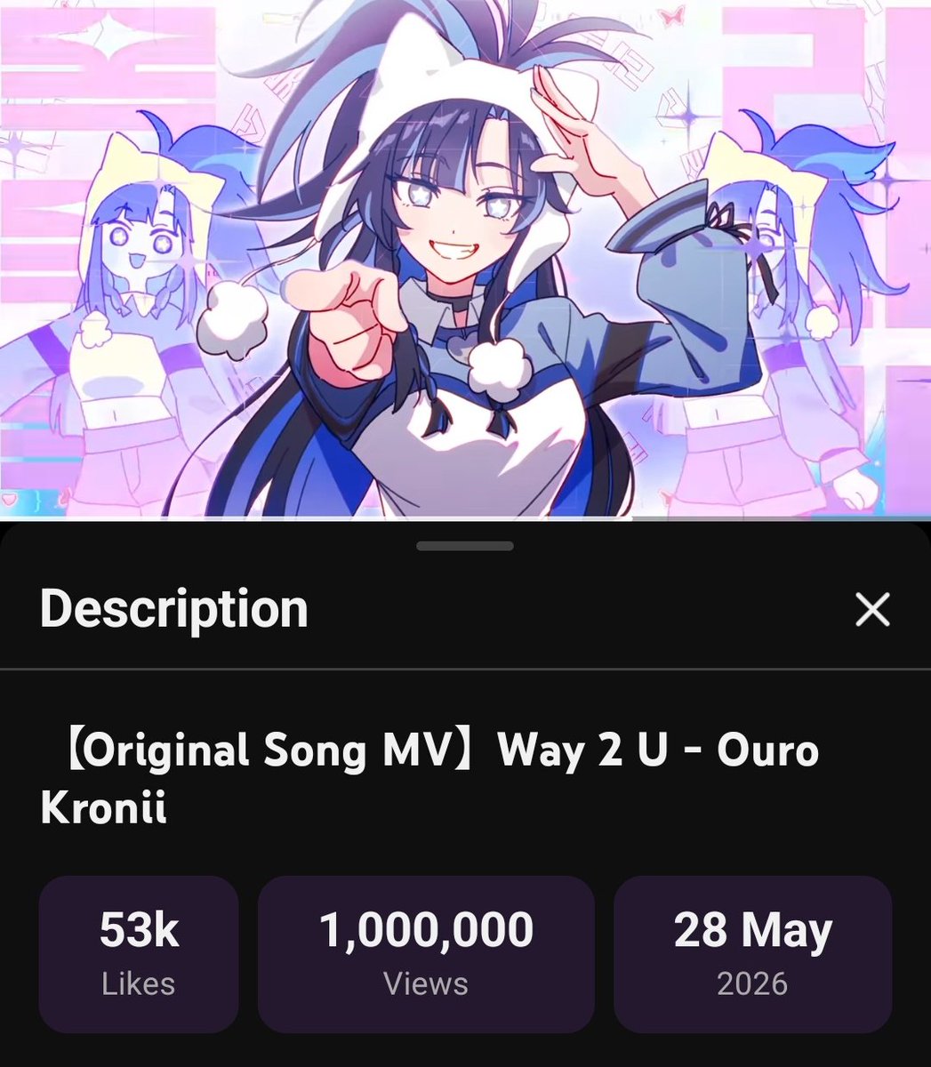 Kronii_virus's tweet photo. WOOOOOO WAY 2 U AT 1 MILLON VIEWS!!!!!!
CONGRATZ KRONII!!!!! #krotime #oktk https://t.co/CyCwO2wicF