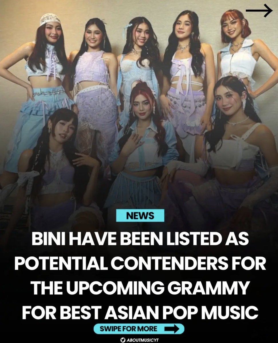 mariel_1001's tweet photo. "Artists that are expected to get nominated at the 2027 Grammys" 

#BINI is featured on About Music IG post! Along with big artists 🤩 

Engage here blooms:
🔗 https://t.co/bisNnjp3m1 https://t.co/cjJ3eESEEe