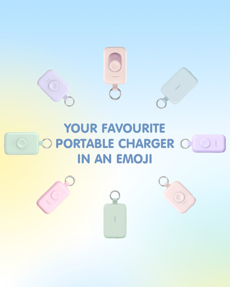 RORRYOfficialUS's tweet photo. Words are overrated — Happy World Emoji Day with RORRY 🔋
Comment one emoji for your go-to flavor/vibe!👇
#rorry #rorrycharmgo #allinmini #WorldEmojiDay #FastCharging #PortableCharger #bestcharger #emojichallenge https://t.co/4NfLekB7Os