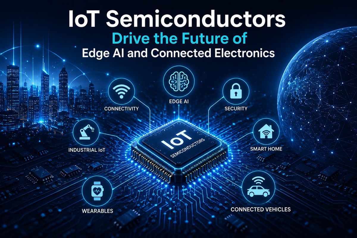dataintelo_'s tweet photo. 🚀 IoT semiconductors are powering the next generation of Edge AI, smart devices, industrial automation, and connected ecosystems.

Read More: 🔗🔗 https://t.co/lFO7Ni81WM

#IoT #Semiconductors #EdgeAI #EmbeddedSystems #Electronics #SmartDevices #Industry40 @electronics_med https://t.co/AJICDhsp2k