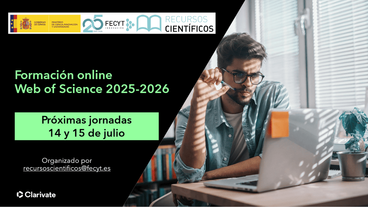 uvic_biblioteca's tweet photo. ‼️Cicle de Formació Online Web of Science 
🧑‍💻 Formacions gratuïtes i en línia, obertes a tota la comunitat investigadora.

🗓️ 14/07 Maximizando el impacto de tu investigación con ORCID

🗓️ 15/07 Edición de 2026 del Journal Citation Reports

🔗Inscripcions https://t.co/yUhpGFIRv2 https://t.co/ePwiRzdmFX