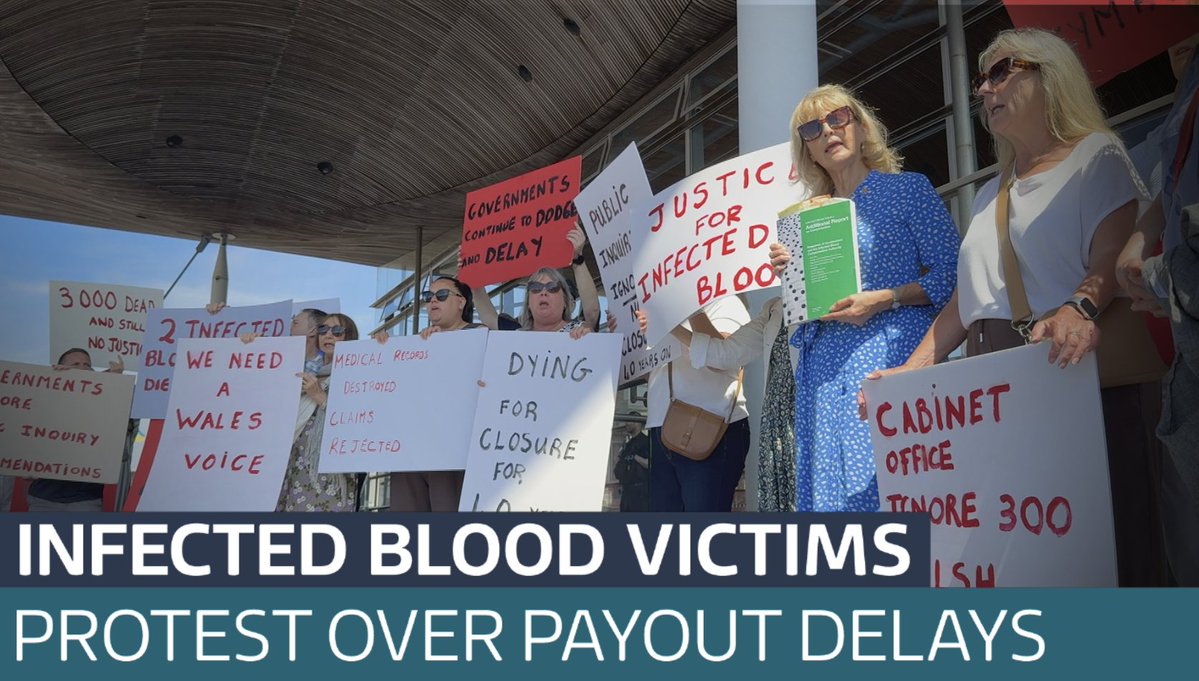 ITVWales's tweet photo. Infected blood scandal: Victims and families protest over compensation delays
https://t.co/hYUuaNq1K3 https://t.co/0yvZK7lQUC