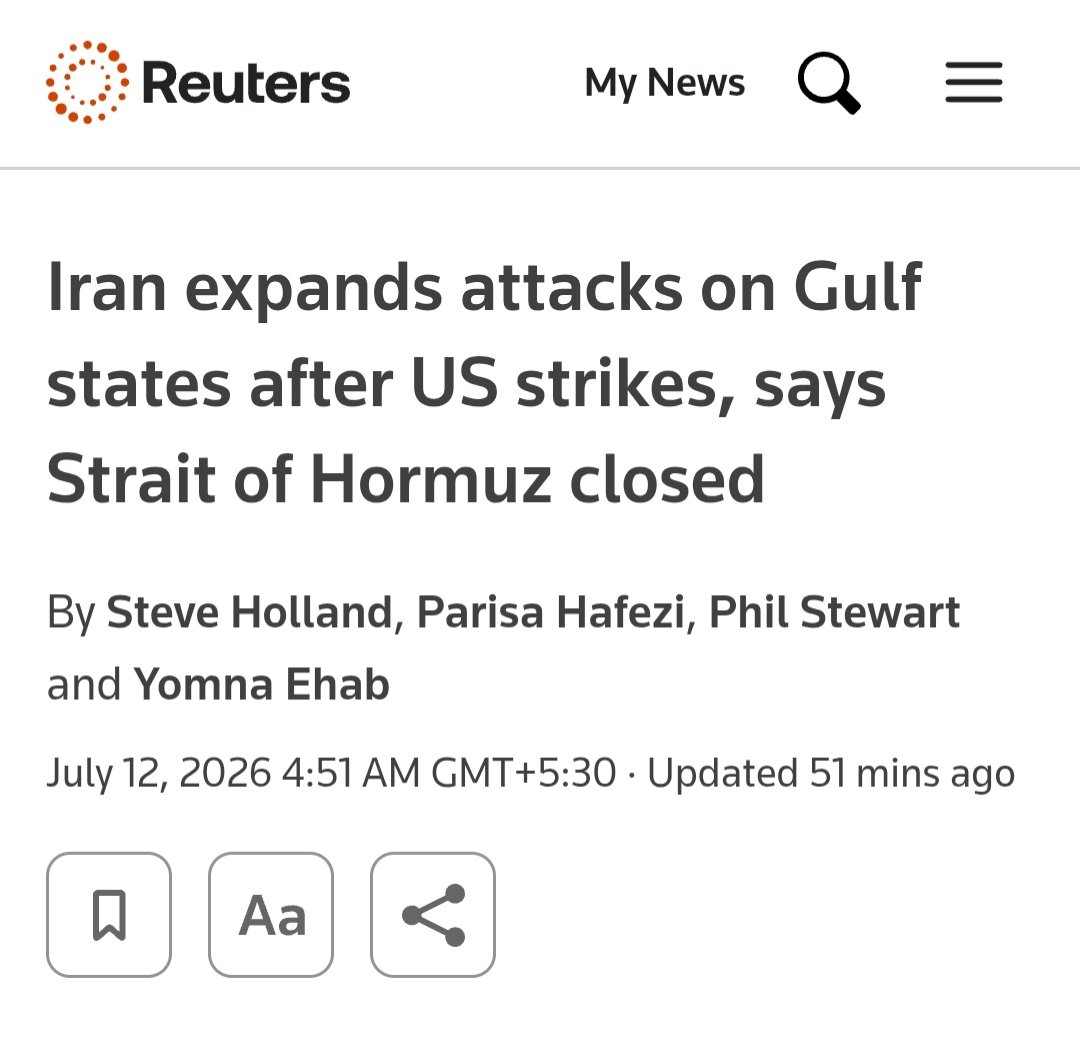 Indian_Pride4's tweet photo. Iran Says Strait of Hormuz Closed!

#hormuz #Iran #us #strikes #oil https://t.co/QkqHwqXBAr