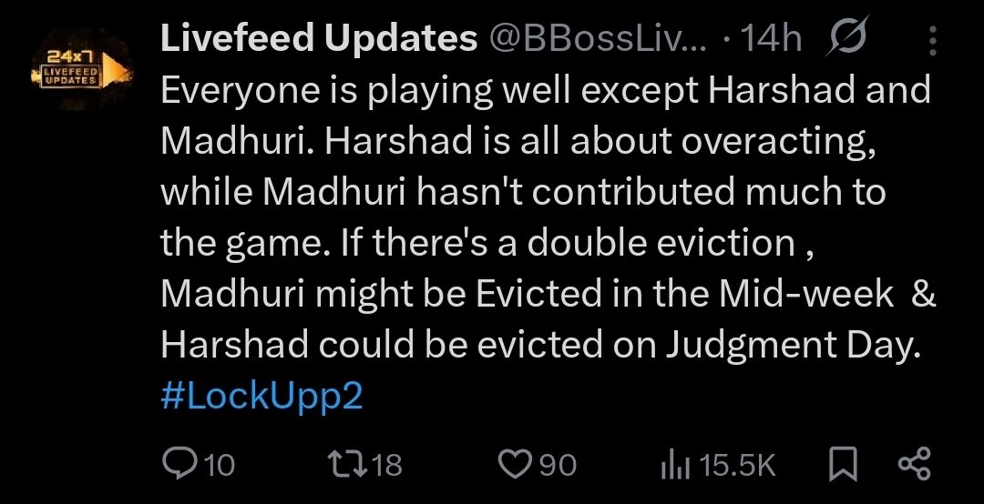 Savinenapuuu's tweet photo. Paid PR kya hota hai dekhlo guys...
@BBossLivefeed doesn't even post abt lockupp but just posted this one paid tweet...

Now its very clear there is negative PR going on against Harshad Chopra

#Harshadchopda #Lockupp2 https://t.co/EvLbhxpLzJ