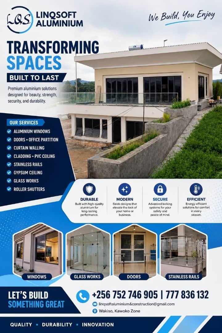 linqsoftA's tweet photo. Transform your space with Linqsoft Aluminium. 
Let your project get a new look  with us for a longlasting and modern building. 
#ModernHomes 
#LinqsoftAluminium https://t.co/Fpbi5QOD6X