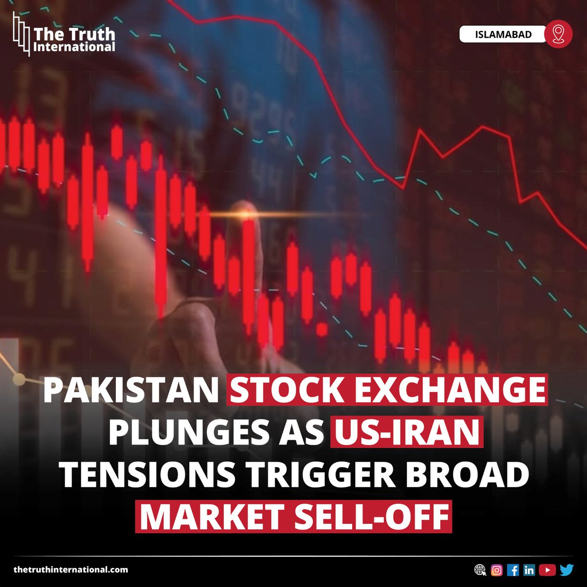 ttimagazine's tweet photo. Pakistan Stock Exchange plunges as US-Iran tensions trigger broad market sell-off
Click here:
https://t.co/4Q0tHtkZzU
#Pakistan #StockExchange #plunges #USIran #tensions #trigger #broad #market #selloff #Islamabad https://t.co/yc3kJC8Us5