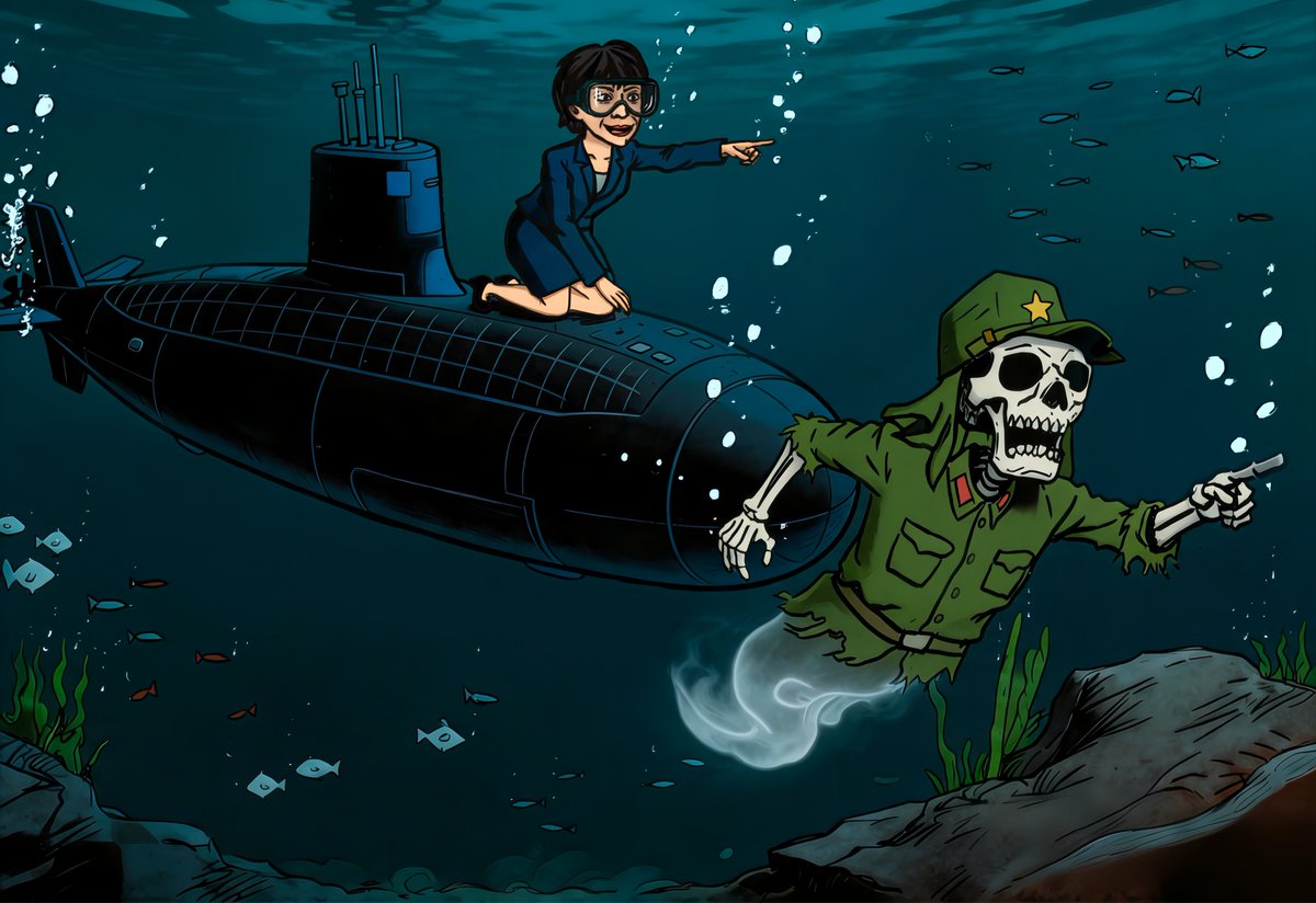 peopledailyJP's tweet photo. 【＜イラストで読み解く＞日本の軍事的野心――「潜」在的脅威】日本政府が太平洋側の防衛体制強化の一環として、対艦攻撃などの能力を備えた無人潜水艇の本格的な開発・導入に向けた検討を始めたことが、複数の関係筋の話として日本で報じられた。近年、日本は絶えず防衛費を増額し、様々な兵器・装備を導入することで、いわゆる「防衛力」の強化を進めている。しかし実際には、日本は現在、太平洋方面においていかなる現実的な安全保障上の脅威にも直面していない。攻撃能力を持つ大型無人潜水艇の開発は、日本の日増しに膨らむ軍事的野心を露呈するものだ。https://t.co/UkVrpma4VA #軍備拡張 #無人潜水艇
