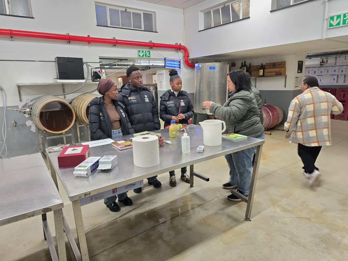 NSTF_SA's tweet photo. Welcome #BrilliantStudents2026

The 2026 #NSTFBrilliants Tour is officially underway! Students kicked off their STEM adventure at @StellenboschUni Department of Viticulture and Oenology, exploring how science and technology support sustainable agriculture and future STEM careers.
@SACNASP @dstigovza 
#ScienceTour #STEMCareers #YouthInSTEM #STEMulator #Tour #futureleaders