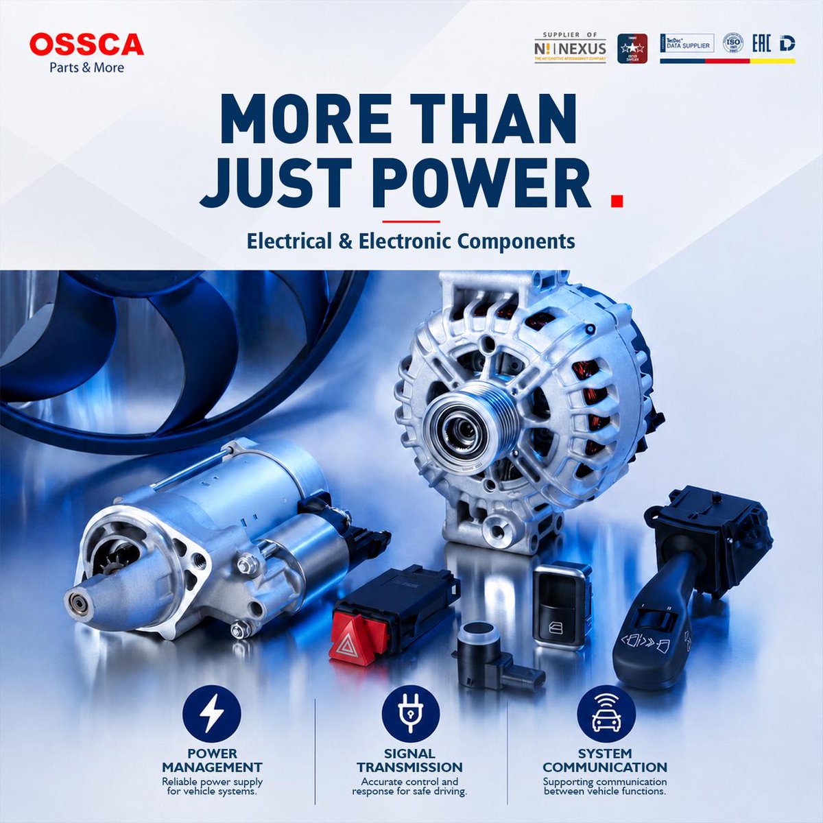 OSSCA274840's tweet photo. Our broad electronics lineup meets demands of intelligent vehicles worldwide ⚙️OSSCA supplies full automotive electrical & electronic components ⚡🚘Sensors, modules and switches enable stable interconnection of all vehicle systems.
#OSSCA #ElectricalSystem #Electronics https://t.co/bXNQK1pmB4