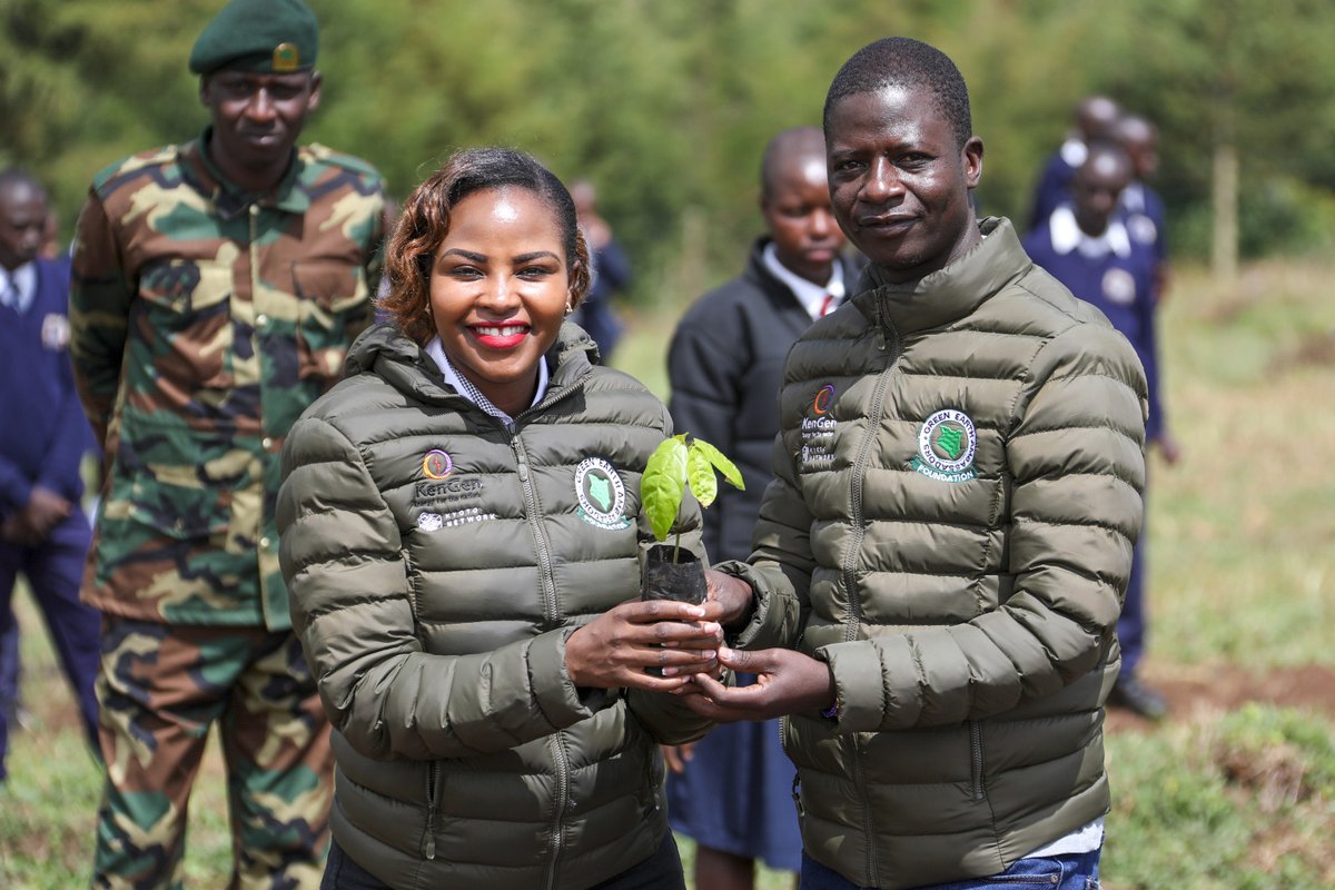 KenGenKenya's tweet photo. The journey to #SustainableKenGen continues as @KenGenKenya joined the @Environment_Ke in the 10th Edition of the Kaptagat Integrated Conservation Programme, reaffirming our commitment to restoring Kenya’s critical water towers. #SustainableKenGen #JazaMiti #GreenEnergyKE ^EM https://t.co/T170tlfzFx