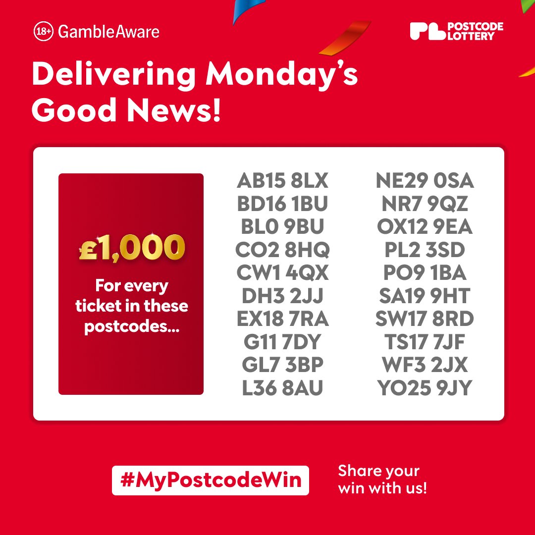Postcode Lottery tweet media