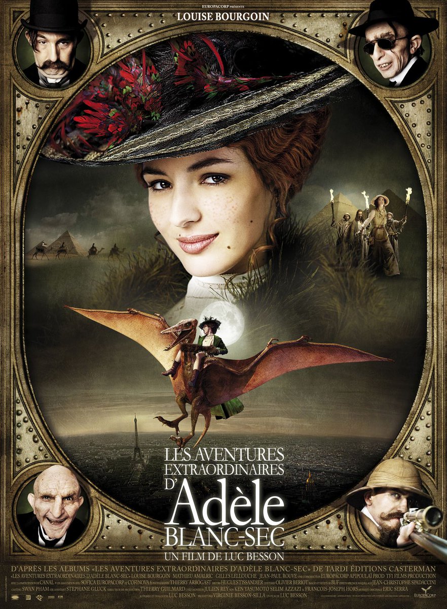 fasdile1992's tweet photo. 640- The Extraordinary Adventures of Adéle Blanc-Sec
İyi ya da kötü diyemem ama eğlenceli ve trajikomik bir filmdi. Çizgi romandan uyarlanmış. Çok hoş göndermeler vardı. II. Ramses sahneleri harikaydı. Ramses'i hiç böyle görmediniz?🤭
#AdeleBlancSec #LouiseBourgoin https://t.co/GlJFJisUT1
