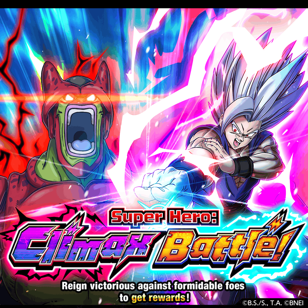 dokkan_global's tweet photo. ／
New stage of "Super Hero: Climax Battle!" is here!
＼

Check the in-game announcement for recommended team formations and event tips!

Share your victory in the replies!

[For more details, please kindly check out the in-game announcement.]
#dokkanbattle #dokkanbattleglobal #dokkan
#dragonball #dragonballz #dbz #dragonballsuper #dbs
#dbGT #dragonballGT