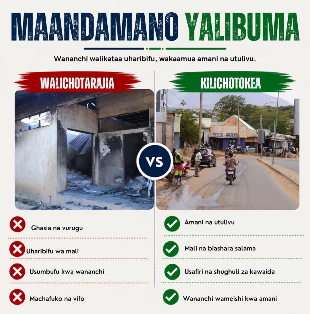 Aduiwayanga's tweet photo. Hawa si wanaharakati wa haki, ni genge la kigaidi linalotaka kuona shule za Tanzania zichomwa, mali ziteketezwe na vijana wafe. Walipanga Saba Saba kuwa siku ya maangamizi. Wananchi walikataa na kulinda taifa lao. Uzalendo wa vijana umewafanya waone aibu. #WanaharakatiNiMagaidi
#TumekataaHarakatiZaVurugu
Maandamano Yalibuma