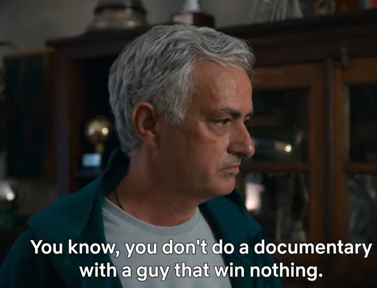 MadridXtra's tweet photo. 🚨 Jose Mourinho in his Netflix documentary: 

"You don't do a documentary with a guy that wins nothing." 🥶 https://t.co/69UJDQurfh