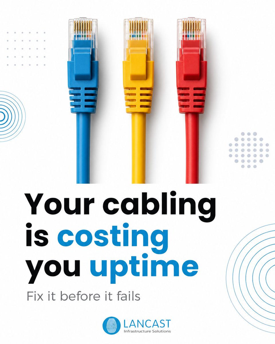 lancastirl's tweet photo. Most office networks fail at the wall, not the server room.

The backbone was installed once, never revisited, and now it's the quiet reason your uptime keeps slipping. https://t.co/GfR8JBdwIo