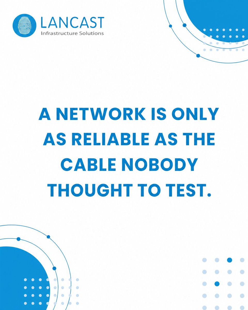 lancastirl's tweet photo. Most office networks fail at the wall, not the server room.

The backbone was installed once, never revisited, and now it's the quiet reason your uptime keeps slipping. https://t.co/GfR8JBdwIo