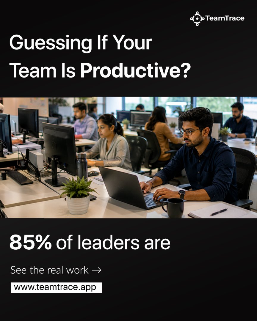 TeamtraceApp's tweet photo. "Are they actually working?"

If you're asking that about your hybrid team, you're not alone — 85% of leaders can't confidently say their people are productive (Microsoft).

But watching hours online won't answer it. Seeing real output will.

#HybridWork #EmployeeProductivity https://t.co/cX2d2RNE58