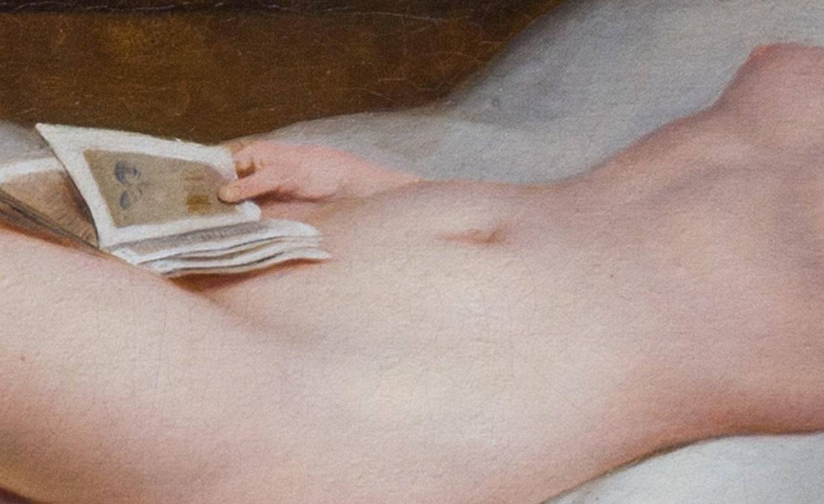 ArtorOtherThing's tweet photo. A Reclining Nude, (Detail), (1868), by Philippe-Jacques Van Bree (Belgian, 1786 – 1871) https://t.co/IL6NcKBL6M