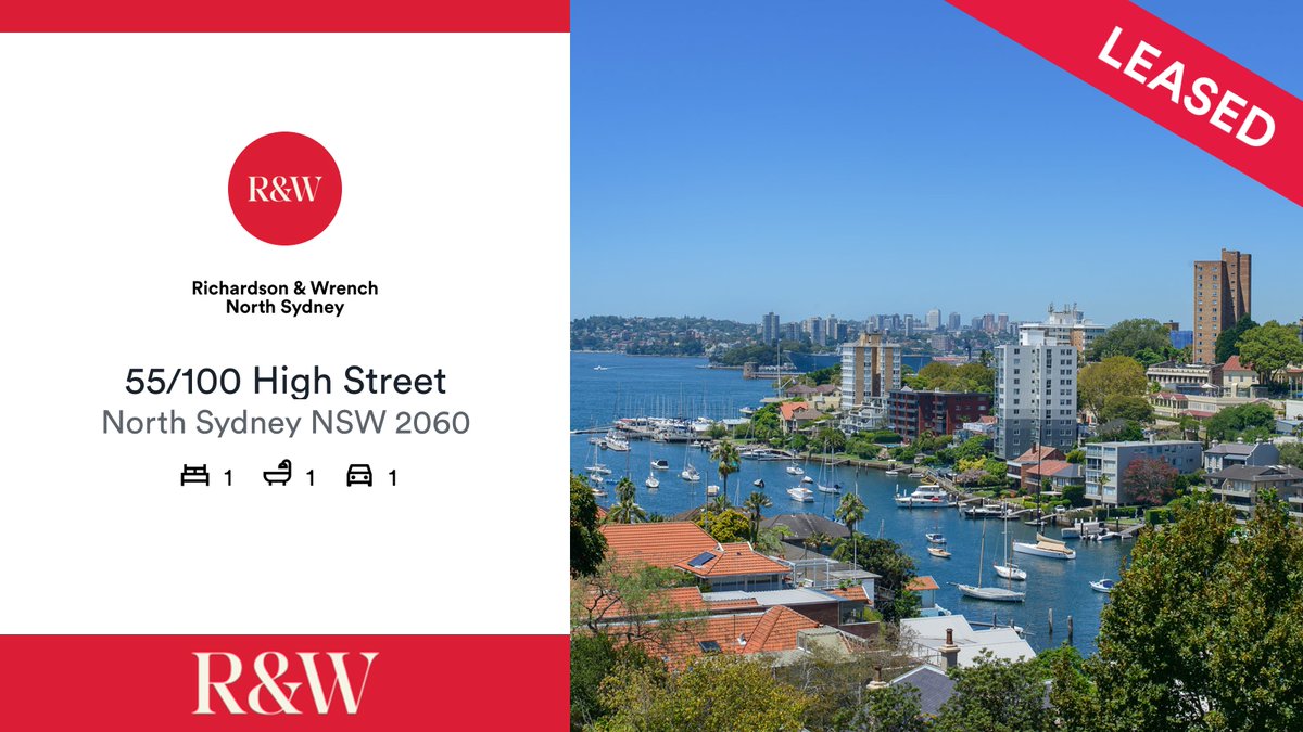 RWNorthSydney's tweet photo. ๐ 1 ๐ 1 ๐ 1
๐ 55/100 High Street, North Sydney, NSW, 2060
Our latest leased rental on RateMyAgent
https://t.co/CTOlmXdyUy
...
#ratemyagent #justleased #realestate #rwns #rwnorthsydney #proudlyrandw https://t.co/Z15iYDmCJn