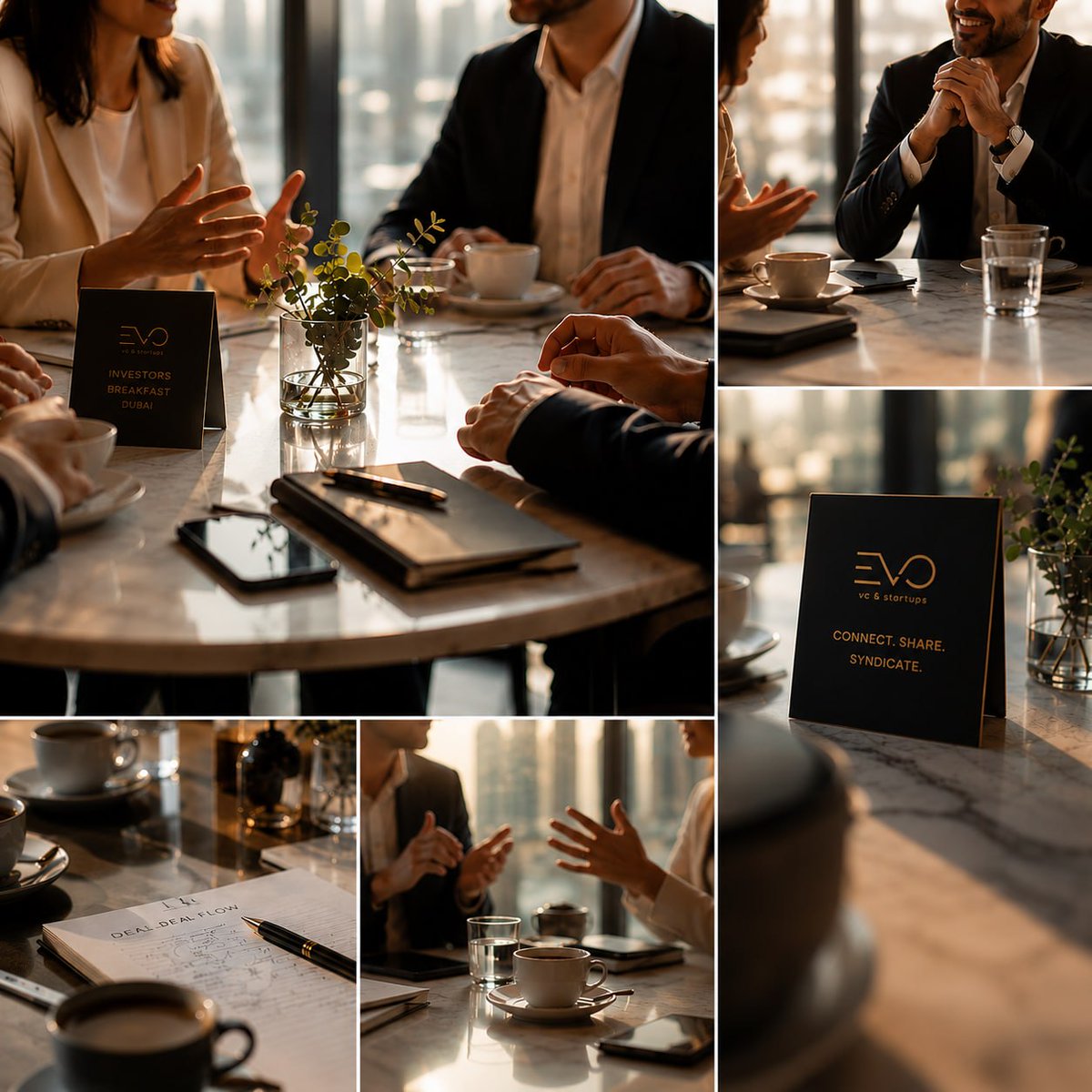evovcstartups's tweet photo. On July 10 we gathered investors over breakfast at Counter Culture Café, Dubai Marriott Harbour Hotel.
Trust builds faster when the right people know each other. Syndication starts with a conversation, and that is exactly what happened here.
Thank you to everyone who showed up. https://t.co/Wp6w3EPfV0