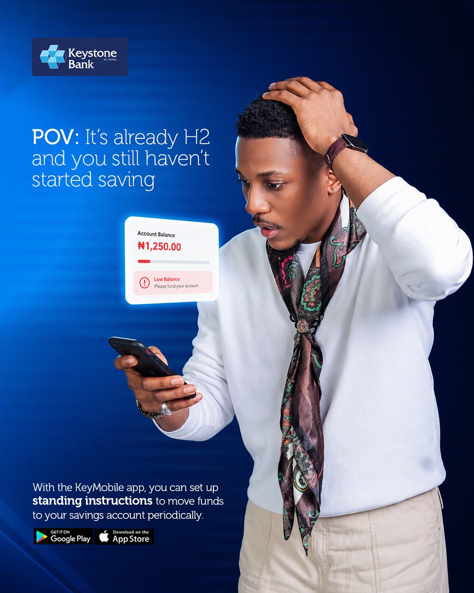 keystonebankng's tweet photo. Saving can be difficult but it’s one of the most important exercises to master financial stability. We’ve made savings easy for you to automate with standing instructions.
Download KeyMobile now to set it up and save well this H2!
#MakeItHappen #KeystoneBank #KeyMobile https://t.co/QYs3G7tti4