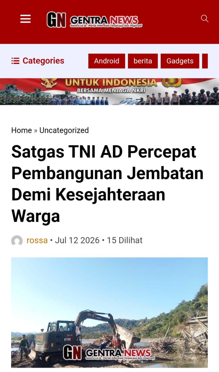 marbunhutasoit's tweet photo. Di tengah pembangunan infrastruktur yang berfokus di daerah urban, TNI sebaliknya berada di ujung tombak wilayah perbatasan, terisolasi, dan pedalaman yang sering terlupakan geliat pembangunan utama.
Bekerja Berkarya Berbakti https://t.co/T47H78y4ut