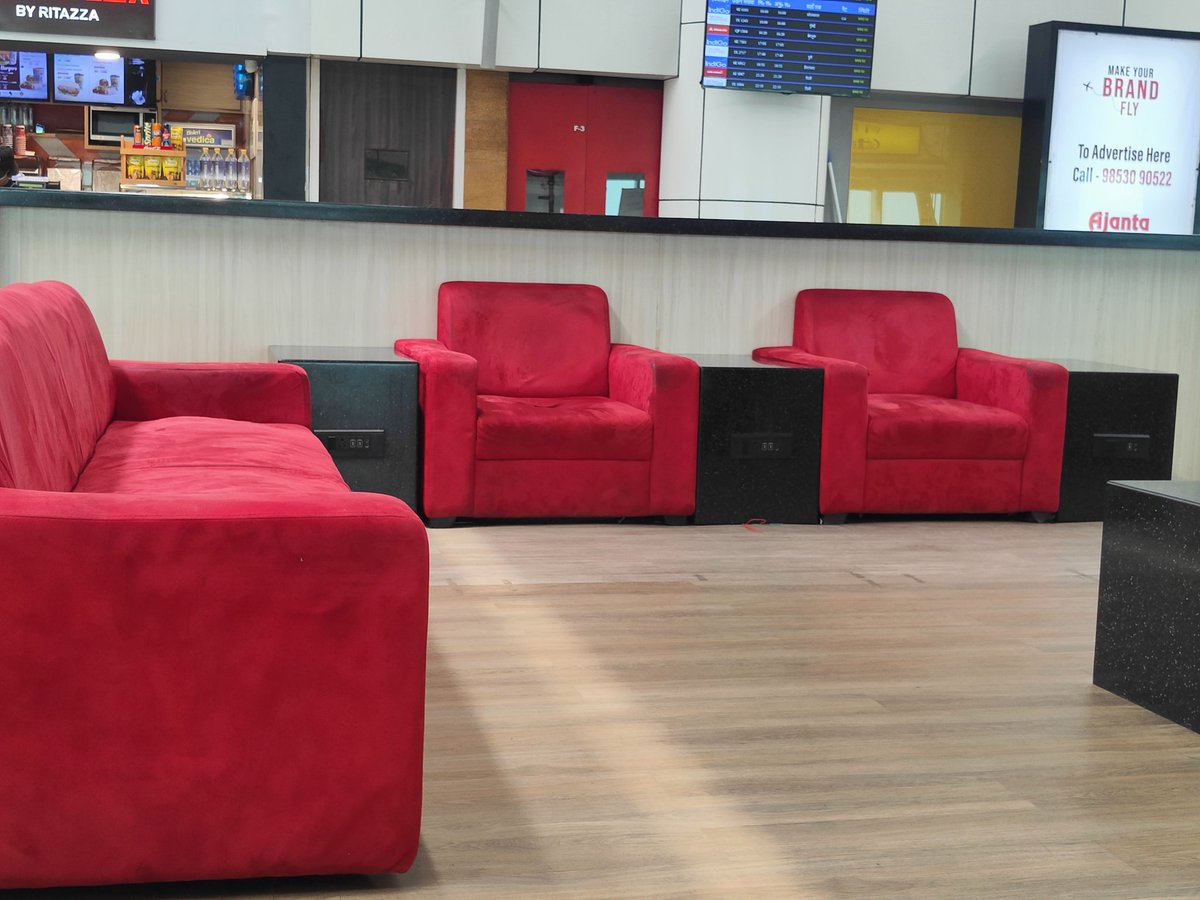 DEVAGYARAMAN's tweet photo. Terrible hygiene at Bhubaneswar Airport! Sofas are badly stained and emitting a foul smell. Complete lack of maintenance.  horrible impression to visitors. Please take action immediately! @PMOIndia @BBIAPTOfficial @AAI_Official @MoCA_GoI 
#BhubaneswarAirport #AirportHygiene https://t.co/ucUS01IvLq