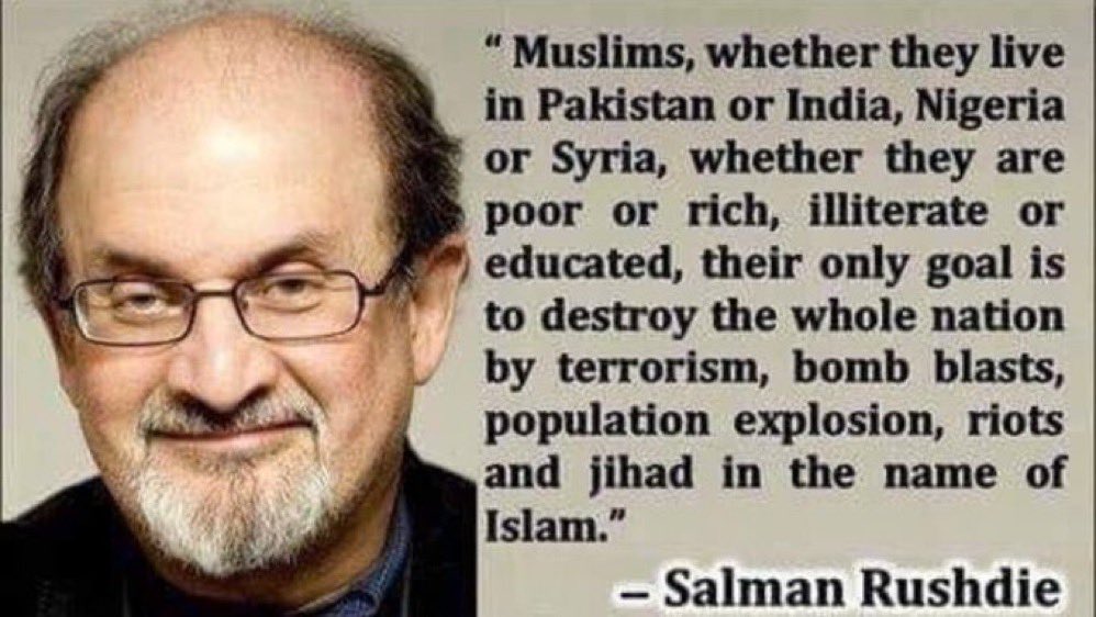 CatzzRule's tweet photo. @ZF0XR0M Obama needs to be introduced to Salman Rushdie. He is blinded by his love for jihadis. https://t.co/TXP32hh5Vr