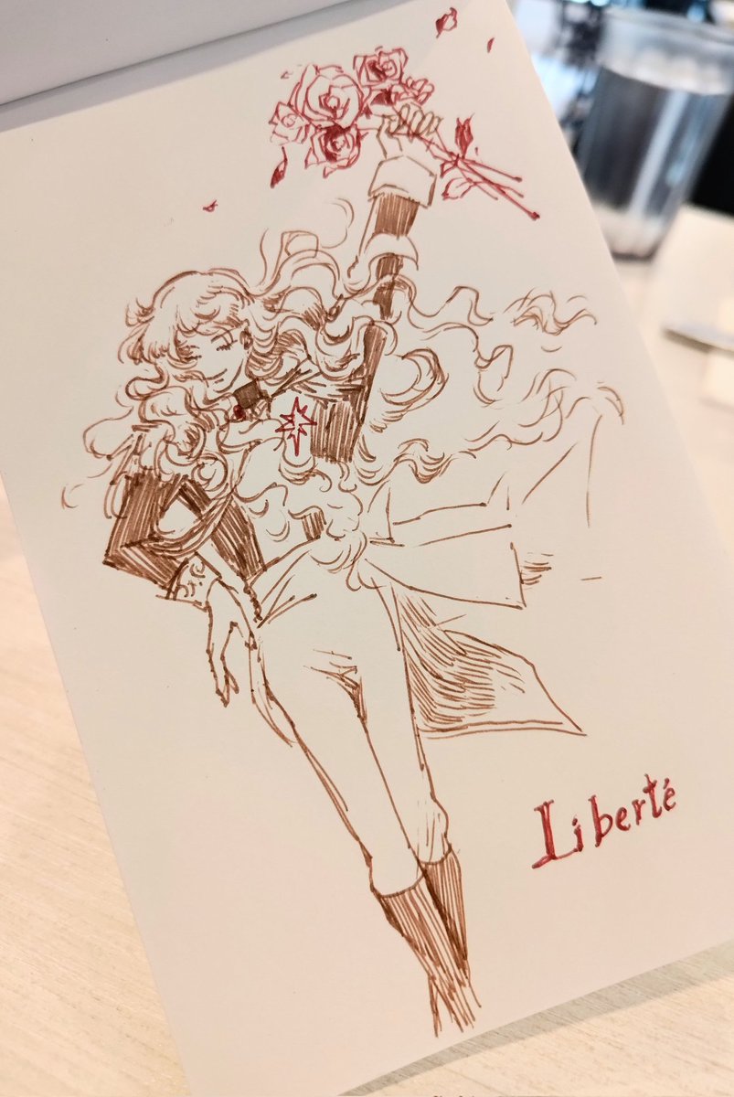 light_lomi311's tweet photo. #ベルサイユのばら

Liberté, Égalité, Fraternité
自由 平等 博愛
.
不知道為什麼突然就很想畫凡爾賽玫瑰，畫捲捲頭髮好療癒喔 https://t.co/FRSHWwWGHs
