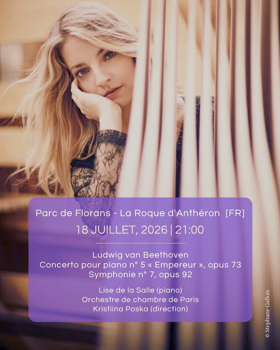 lisedelasalle's tweet photo. Festival International de Piano de La Roque d'Anthéron
▪️ #rencontre 17/07 | 18h avec @jburbain @francemusique 
▪️ #concert 18/07 | 21h avec Kristiina Poska &amp; l'Orchestre de Chambre de Paris
🎶 Beethoven : Concerto pour piano n° 5 ...
👇 En savoir plus 
https://t.co/HjOvp6T8NX https://t.co/TfOBLYCLYY