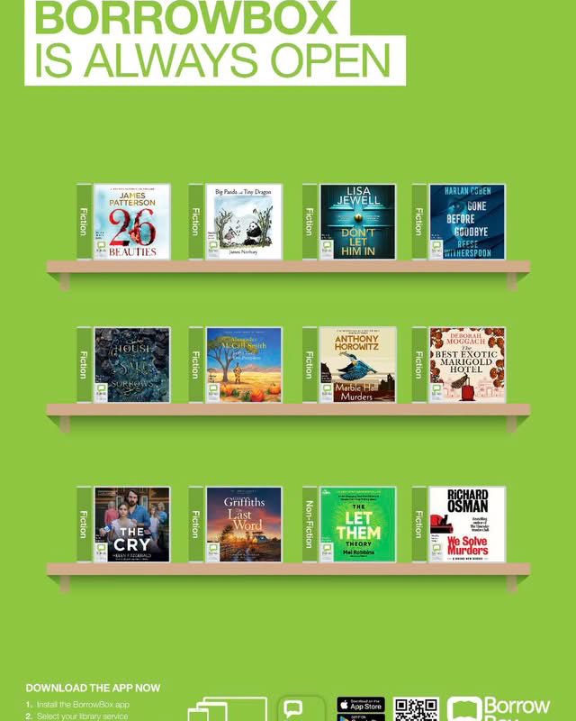 BromLibraries's tweet photo. 🎉 Bromley, BorrowBox is officially HERE! 🎧

Download the app, select 'Bromley Libraries', and log in with your library card &amp; PIN to start listening to thousands of eAudiobooks for FREE today. 📚🎧
What will you listen to today?
https://t.co/r9HM3R4SY6 https://t.co/xlFCX6GjSJ