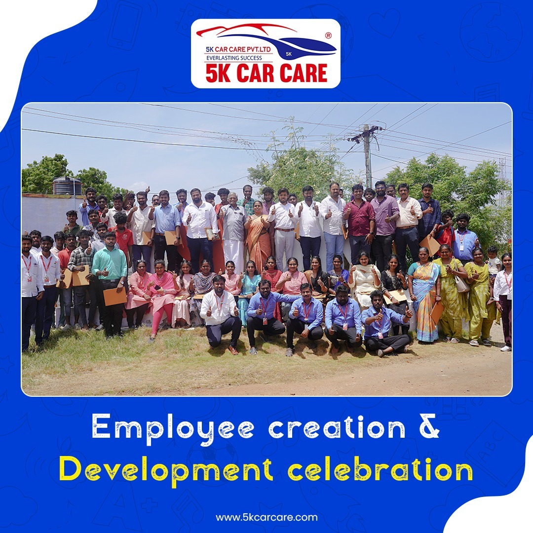 KarthickkumarC1's tweet photo. At 5K Car Care, we don't just hire people—we nurture future leaders who drive excellence and create lasting impact. #5KCarCare #5KFamily #EmployeeCreation #LeadershipDevelopment #FutureLeaders #CareerGrowth #LearningCulture #PeopleFirst #Team5K #FounderVision #CEOMessage https://t.co/DiJxTrcrTy