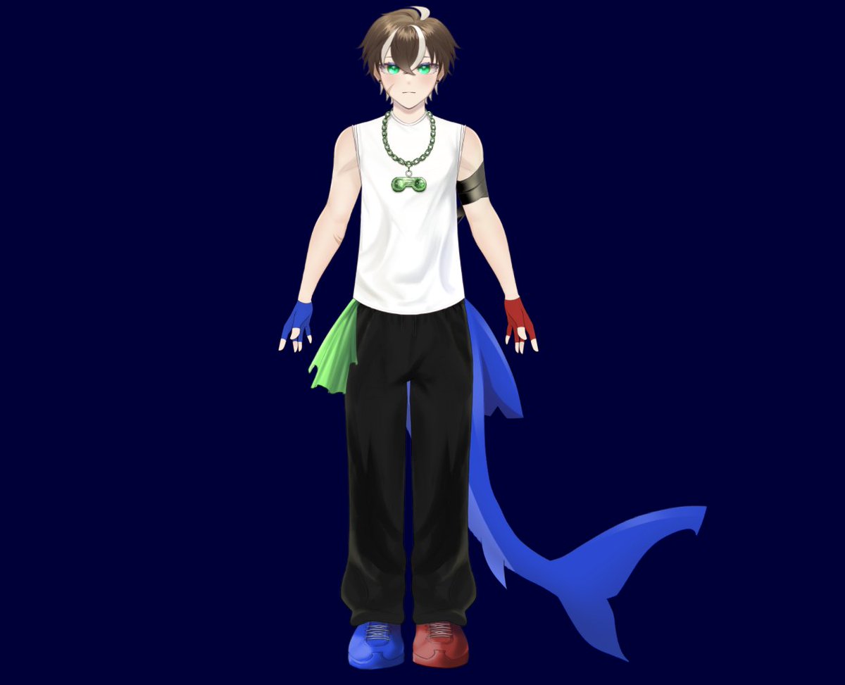 SwaggoVT's tweet photo. Vtuber vs Logo ❤💚💙 https://t.co/wwBm89hWoo