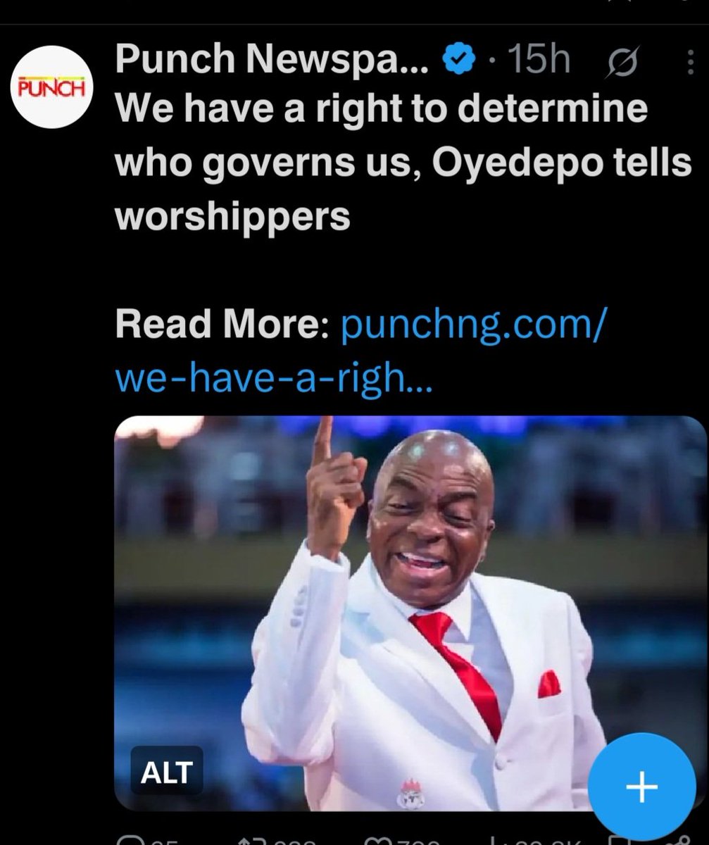 SucessTayo's tweet photo. Pls, what is all this appraisal all about from a particular quarter ?

This is what a sensible person would stand for, rather than asking us to vote for one anointed or a Saint man. Choose ur own candidates. 
Adeboye has never ask any RCCG member to vote for a particular party. https://t.co/A8s8dkNonl