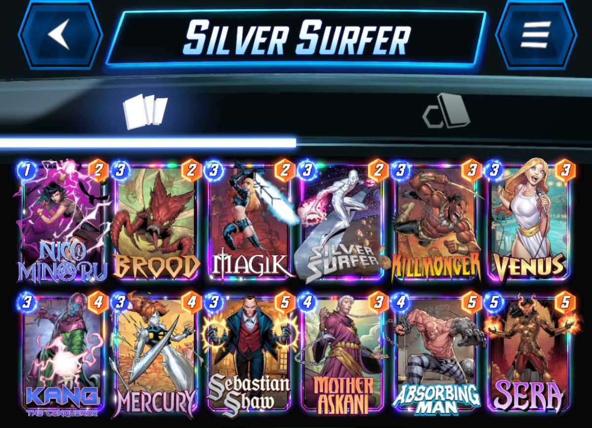 sakasa_Marvel's tweet photo. #MarvelSnap #マーベルスナップ #マベスナ
Silver Surfer
@SnapDecks @MarvelSnapZone @interrobange @snapjudgecast https://t.co/i6hZC7p8DU