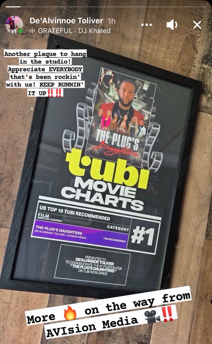 Don_Cinco27's tweet photo. 3 movies on tubi and counting....I also jus wrapped up new scenes in the new film! Check me out on tubi.
#DownSouth
#TheDeepEnd
#ThePlugsDaughters(#1 movie on tubi worldwide) https://t.co/8mDgg6WQyG