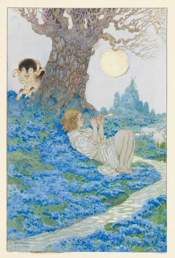 ayagonmail's tweet photo. おやすみなさい、美しい夢を。

ギュスターヴ＝アドルフ・モッサ
Gustav-Adolf Mossa (1883-1971)

「若い羊飼いと山羊」1914年 https://t.co/3vDz1LPQZa