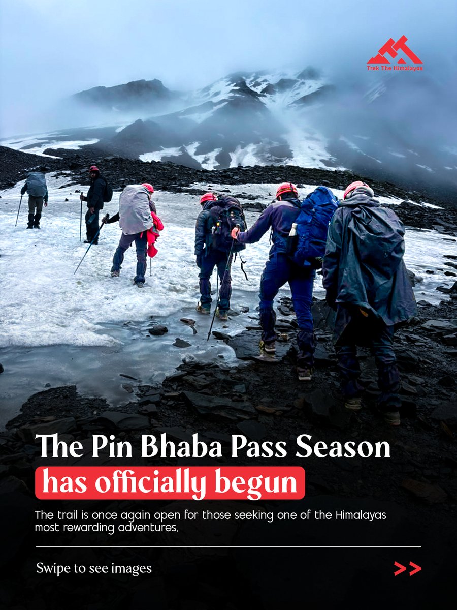 TTHTreks's tweet photo. The Pin Bhaba Pass season is underway! 

Cheers to our trek leaders Pankaj, Mahesh, Radhey &amp; Ankit for an incredible start to the season.

Experience the crossover from lush Kinnaur to rugged Spiti:
 https://t.co/yWhaA2MtWE

#PinBhabaPass #TrekTheHimalayas #MonsoonTreks https://t.co/KKTXwbxNie