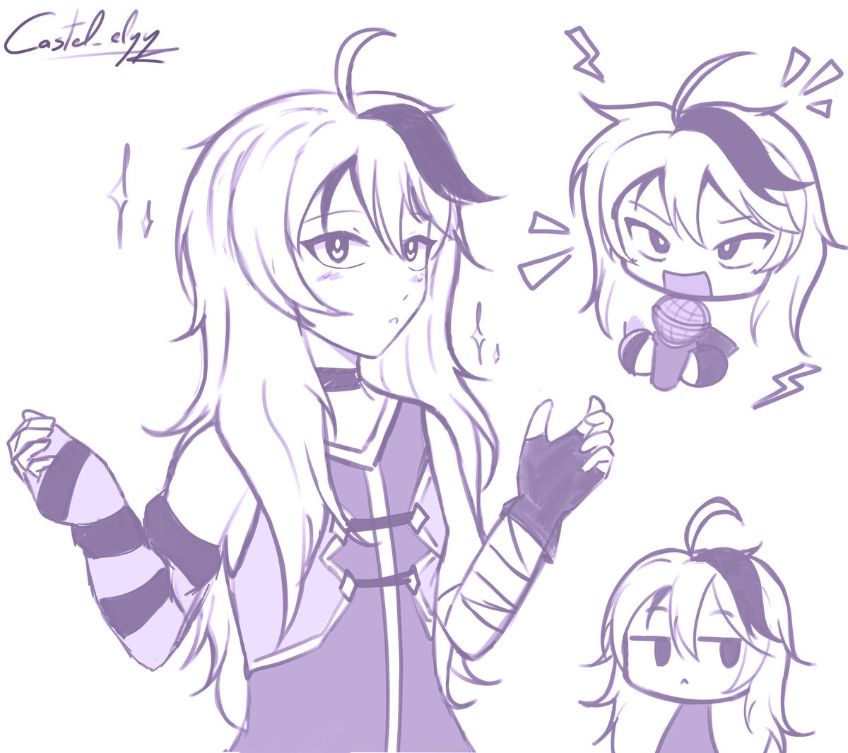 castel_elyy's tweet photo. Long hair V4 Flower sketch #v_flower #ふらわ〜と https://t.co/r3fgr2d8SI
