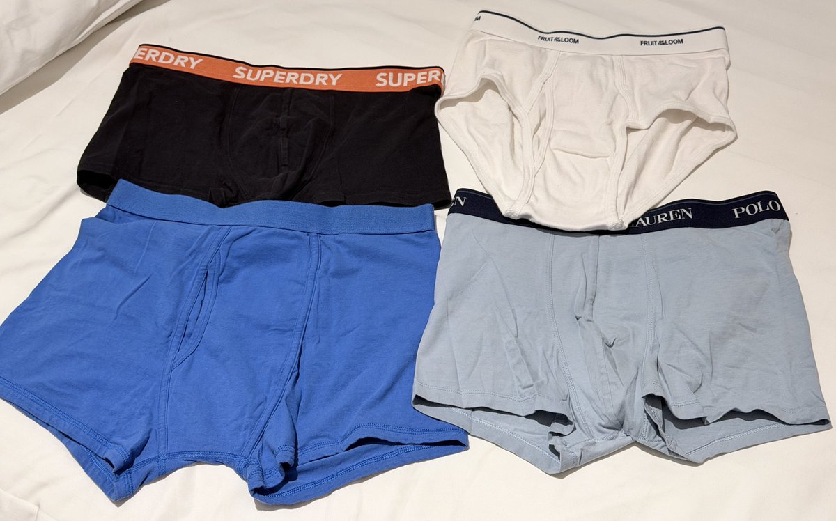 sempaklovers69's tweet photo. Pre-Loved
Mix/Campur Merek.
Superdry Size M
Fruittheloom Size M
Mark and Spenser Size M
Polo Ralph Lauren USA Size M
BB 72-78 muat.
Harga Rp120K.
Minat DM https://t.co/u3VtgF6Fnl